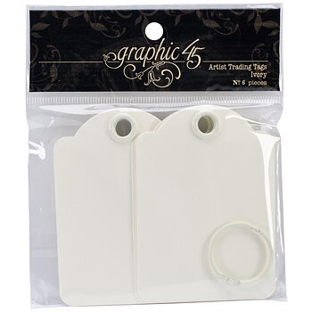  Graphic45 - Trading tags - Ivory