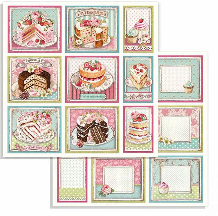 Stamperia - Double Face Paper - Cakes