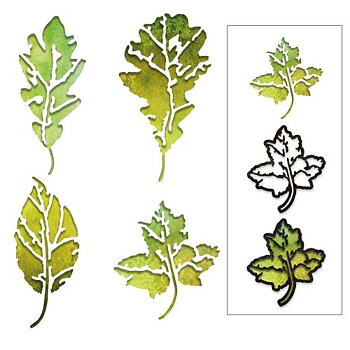 Sizzix - Thinlits Die Set - 8PK Leaf Print