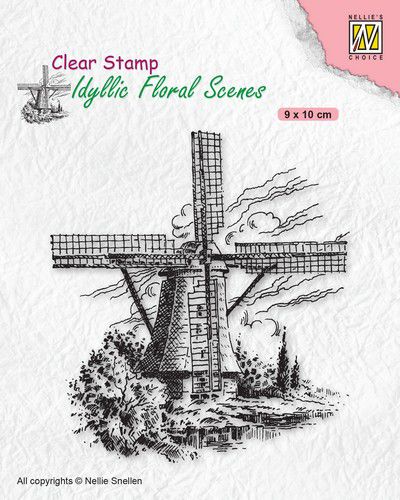 Nellies Choice - Clearstamp - Idyllic Floral - Wind-mill