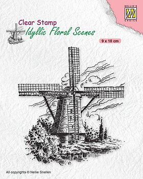 Nellies Choice - Clearstamp - Idyllic Floral - Wind-mill
