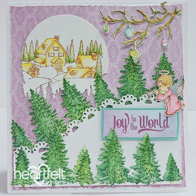 Heartfelt Stämpelset - Snowy Pine Village - 3