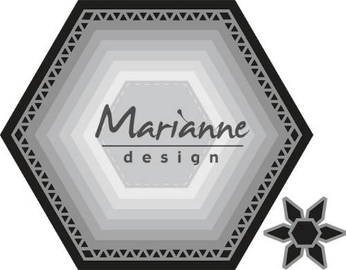 Marianne Design - Punch Dies Basic zeshoek 12x16 - 2
