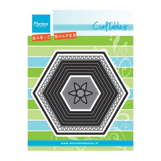 Marianne Design - Punch Dies Basic zeshoek 12x16