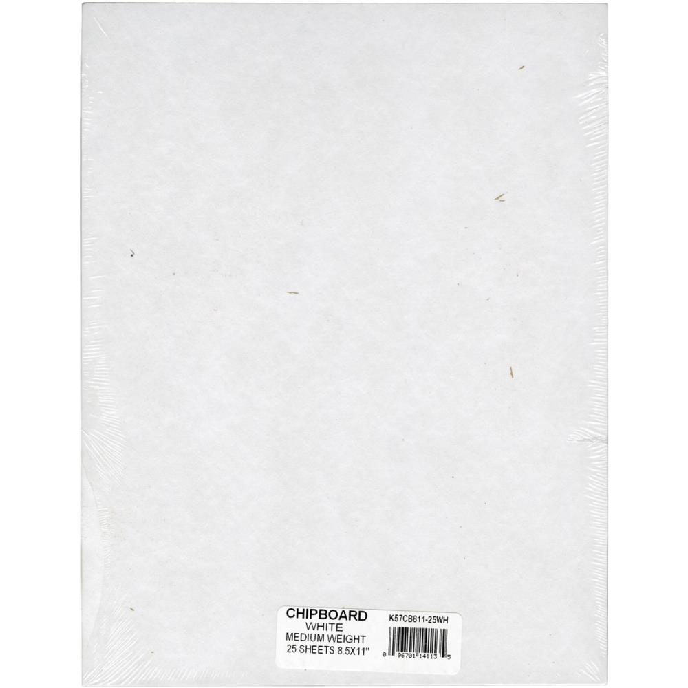 Chipboard  - Vit - A4 ca ca 8 1/4x 11 3/4"