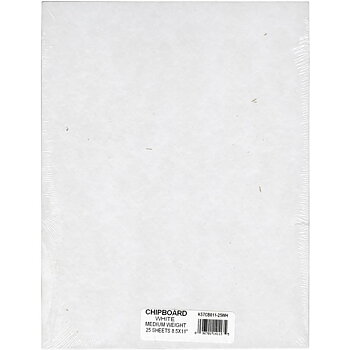 Chipboard  - Vit - A4 ca ca 8 1/4x 11 3/4"