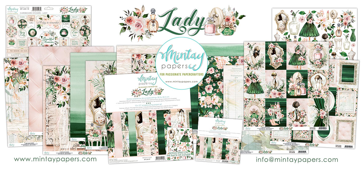 Mintay - Stickers på Chpboard - Lady 12x12" - 2