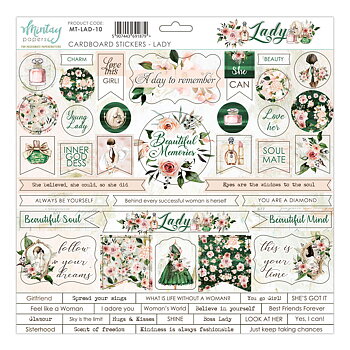 Mintay - Stickers på Chpboard - Lady 12x12"