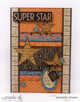 Graphic45 - Vintage Hollywood Collection, Journaling Chipboard