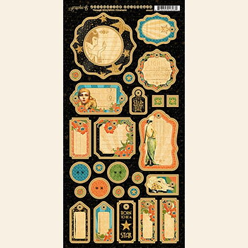 Graphic45 - Vintage Hollywood Collection, Journaling Chipboard