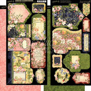 Graphic45 - Floral Shoppe - Tags & Pockets