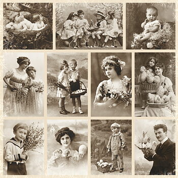 Pion Design - From Grandma´s Attic - Spring greeting 12" x 12"