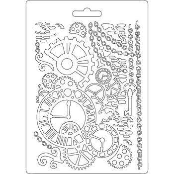 Stamperia - Soft Mould A5 - Clock and mechanisms