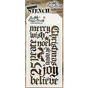 Tim Holtz - Layering stencil - Holiday Script