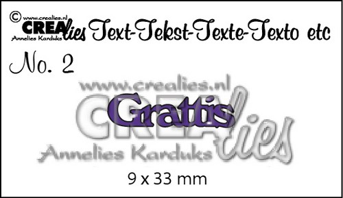 Crealies - text die (SE) nr 01 "Grattis"