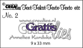 Crealies - text die (SE) nr 01 "Grattis"