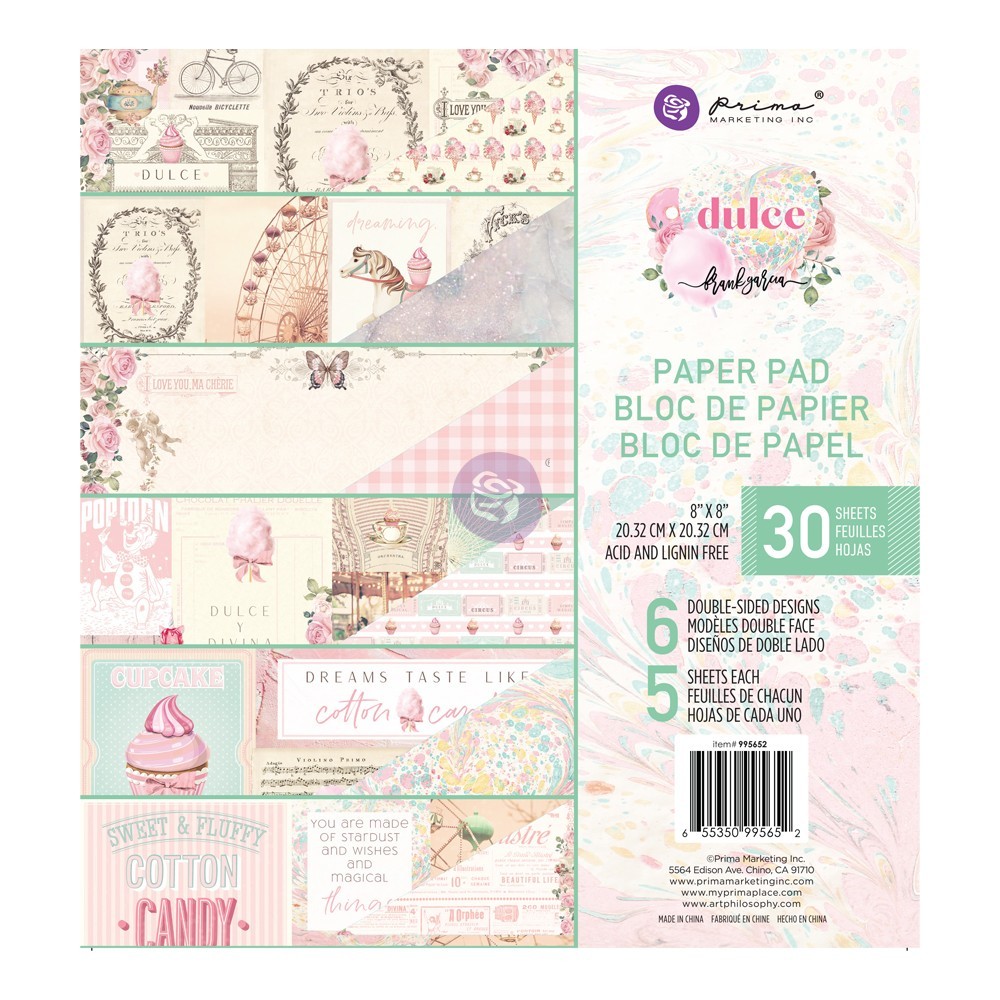 Prima -  Dulce Collection -  Paper pad 8x8"