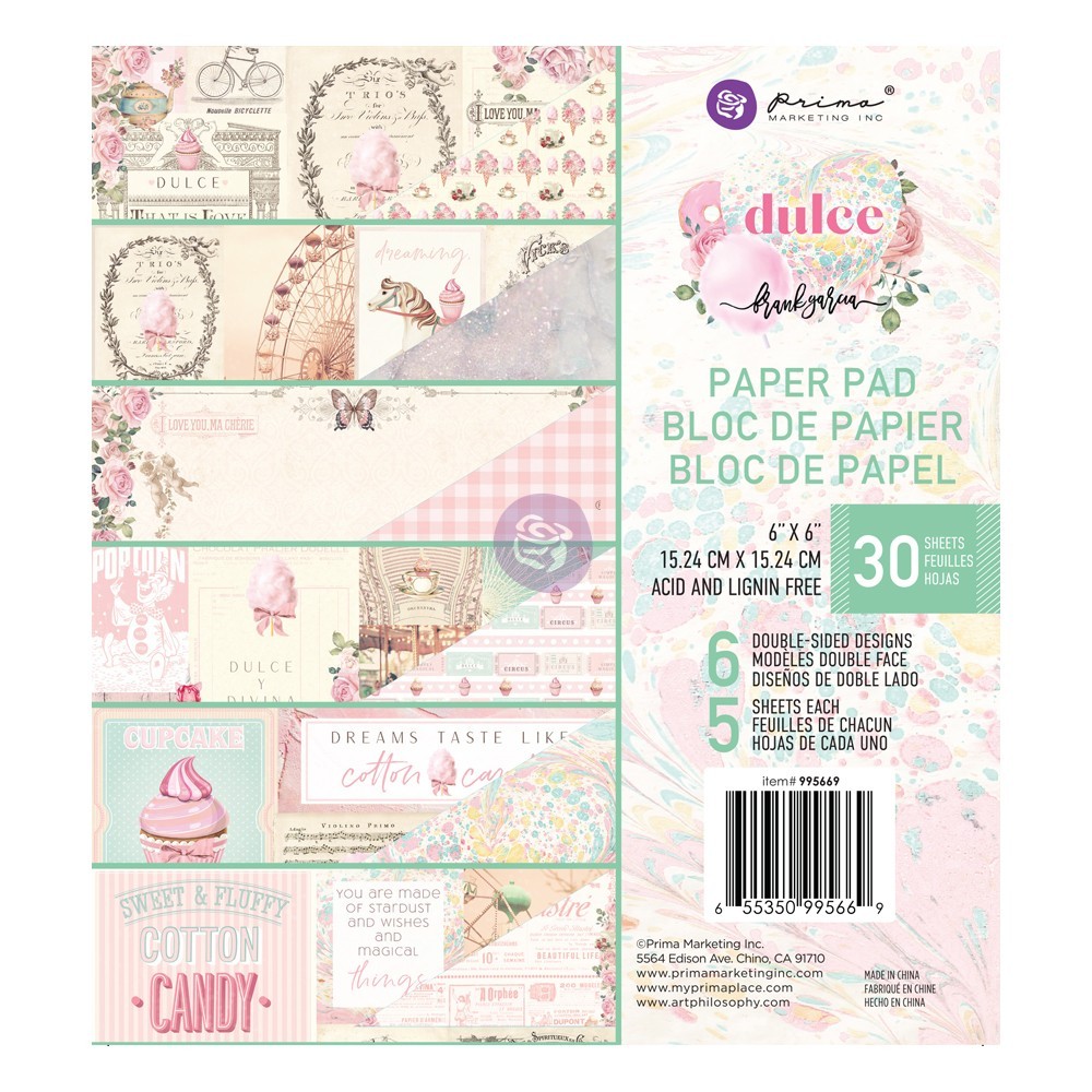 Prima -  Dulce Collection -  Paper pad 6x6"