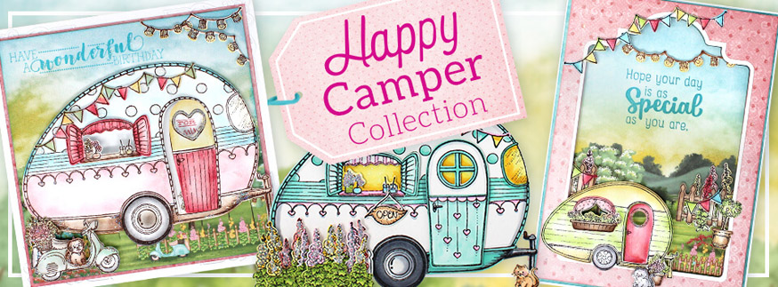 Heartfelt - Komplett set i 2 delar - Happy Camper - 3