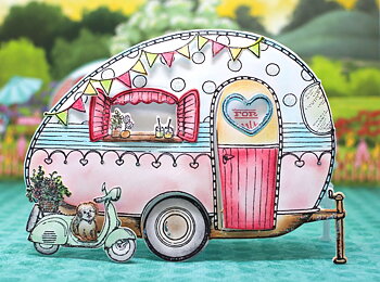 Heartfelt - Komplett set i 2 delar - Happy Camper
