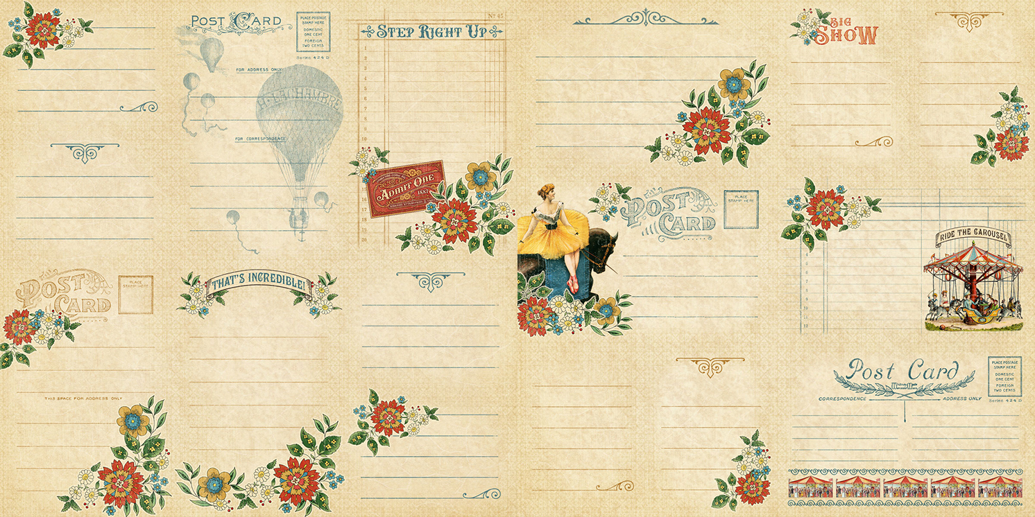  Graphic45 - Come one, Come all - Ephemera & Journaling cards  - 3