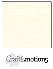 CraftEmotions linen cardboard 10 pastel creme 30,5x30,5cm / LC-103