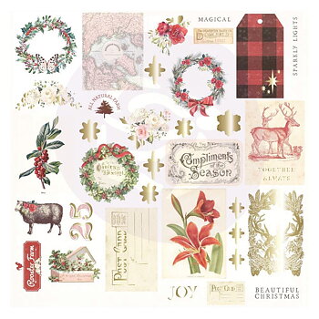 Prima - Christmas in the country -  Ephemera 34 delar