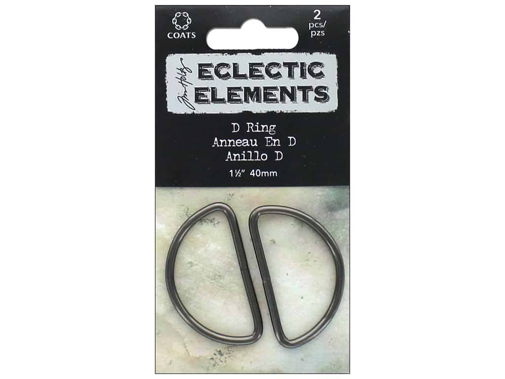 Tim Holtz - Eclectic elements - D-ring 40mm - Gun metal