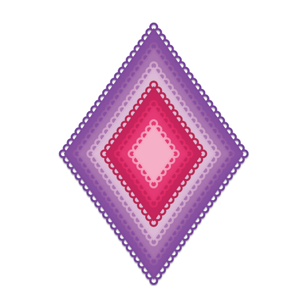 Heartfelt - Dies - Eyelet diamond - 2