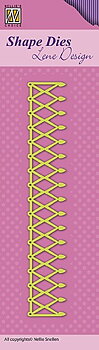 Nellie´s Choice - Lene Design border shape dies  "fence" 