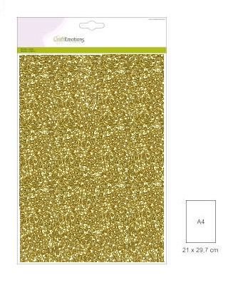 CraftEmotions - Glitterpapper - Guld