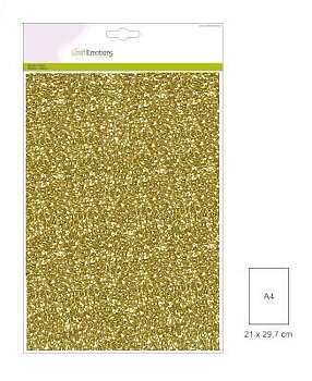 CraftEmotions - Glitterpapper - Guld