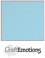 CraftEmotions linen cardboard 10 Sh light blue 30,5x30,5cm / LC-08