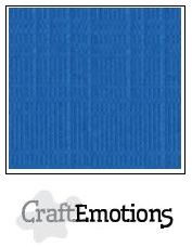 CraftEmotions linen cardboard 10 Sh signal blue 30,5x30,5cm / LC-15