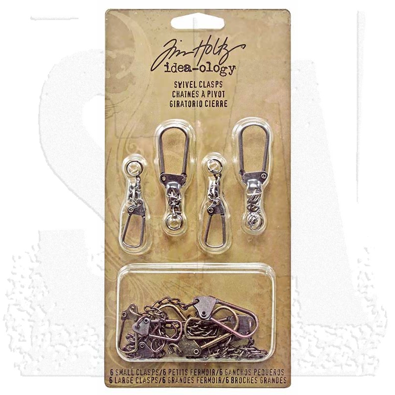 Tim Holtz - Swivel Clasps - 12 delar