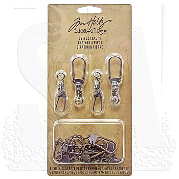 Tim Holtz - Swivel Clasps - 12 delar