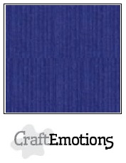 CraftEmotions linen cardboard 10 Sh sapphire blue 30,5x30,5cm / LC-56