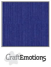 CraftEmotions linen cardboard 10 Sh sapphire blue 30,5x30,5cm / LC-56