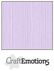 CraftEmotions linen cardboard 10 Sh lavender pastel 30,5x30,5cm / LC-59