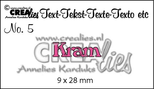 Crealies - text die (SE) nr 05 "Kram"