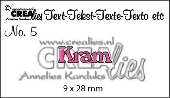 Crealies - text die (SE) nr 05 "Kram"