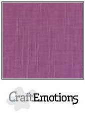 CraftEmotions linen cardboard 10 Sh purple 30,5x30,5cm / LC-13