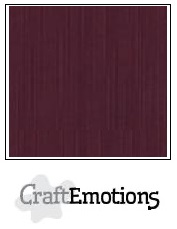 CraftEmotions linen cardboard 10 Sh burgundy 30,5x30,5cm / LC-67