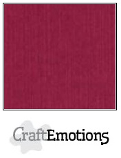 CraftEmotions linen cardboard 10 Sh bordeaux 30,5x30,5cm / LC-25