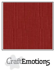 CraftEmotions linen cardboard 10 Sh darkred 30,5x30,5cm / LC-39
