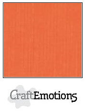 CraftEmotions linen cardboard 10 Sh orange 30,5x30,5cm / LC-23