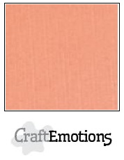 CraftEmotions linen cardboard 10 Sh salmon 30,5x30,5cm / LC-43