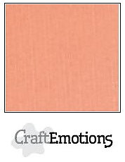 CraftEmotions linen cardboard 10 Sh salmon 30,5x30,5cm / LC-43