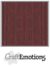 CraftEmotions linen cardboard 10 Sh mahogany brown 30,5x30,5cm / LC-78