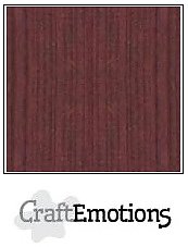 CraftEmotions linen cardboard 10 Sh mahogany brown 30,5x30,5cm / LC-78